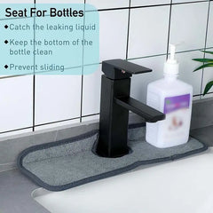 Grey Faucet Absorbent Mat for Kitchen & Bathroom
