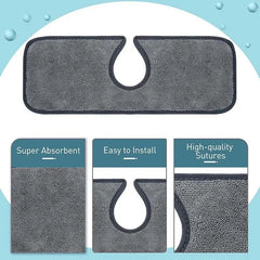Grey Faucet Absorbent Mat for Kitchen & Bathroom