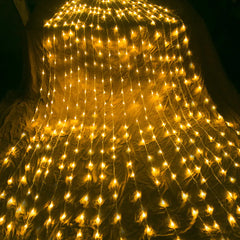 Outdoor Net Lights and Water String Lights Setup
