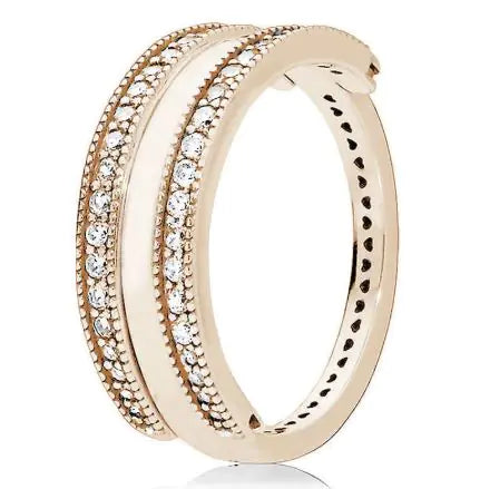 Flip Love Heart-shaped Couple Pair Ring Gift