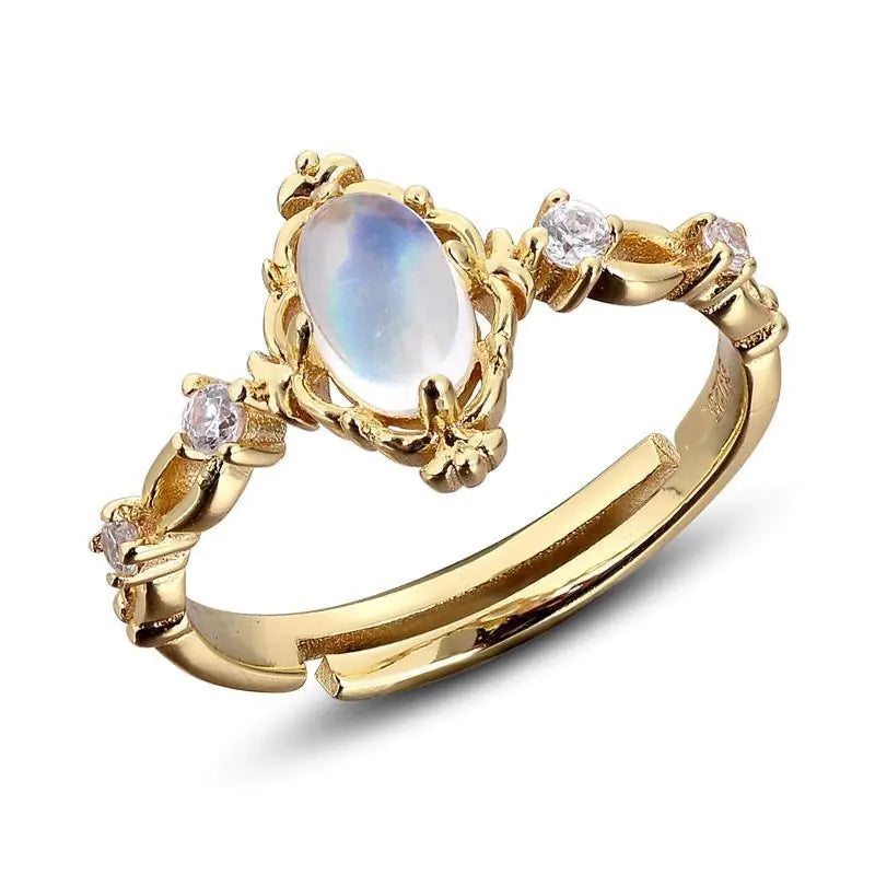 Gilt Inlaid Crystal Ring Jewelry Design