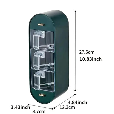 Wall-mounted Multi-compartment Seasoning Storage Box